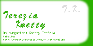 terezia kmetty business card