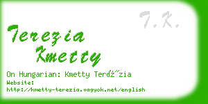 terezia kmetty business card